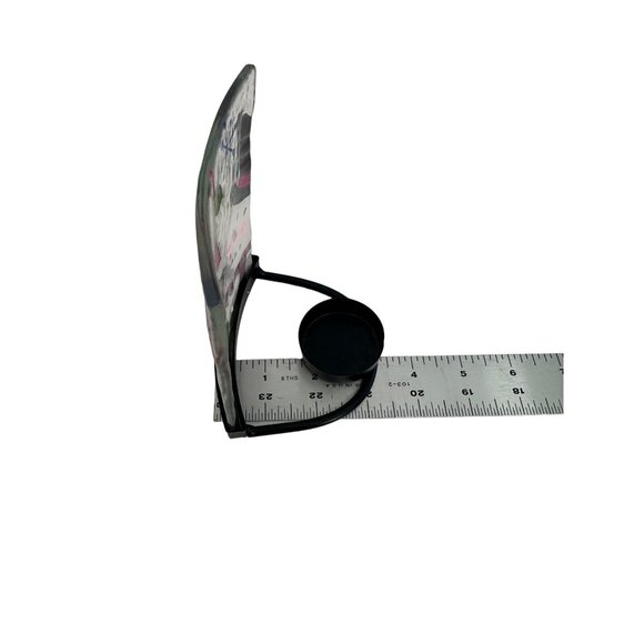 Holiday Tealight Candle Holder Christmas Snowman Glass Metal Decorations - Picture 8 of 8